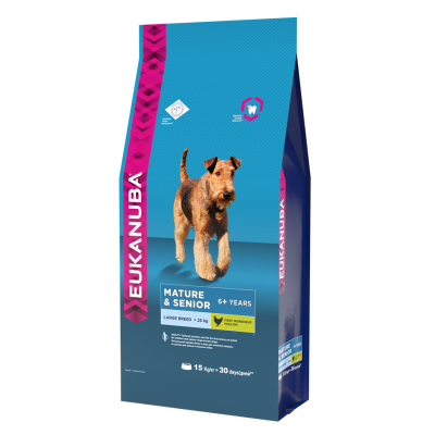 Eukanuba Large Senor 7+ корм для Пожилых собак Крупных пород старше 7 лет (Птица)